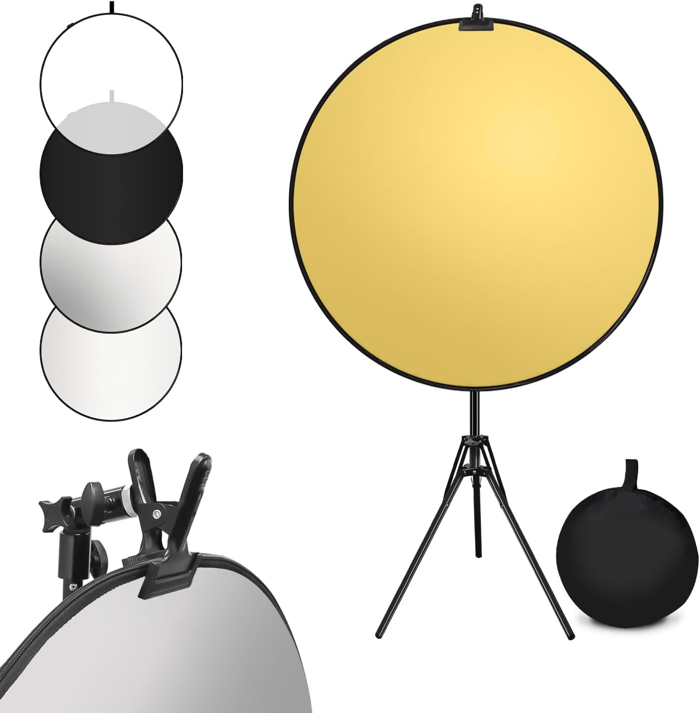 LimoStudio 43 inch 5 Color in 1 Round Photo Lighting Reflector