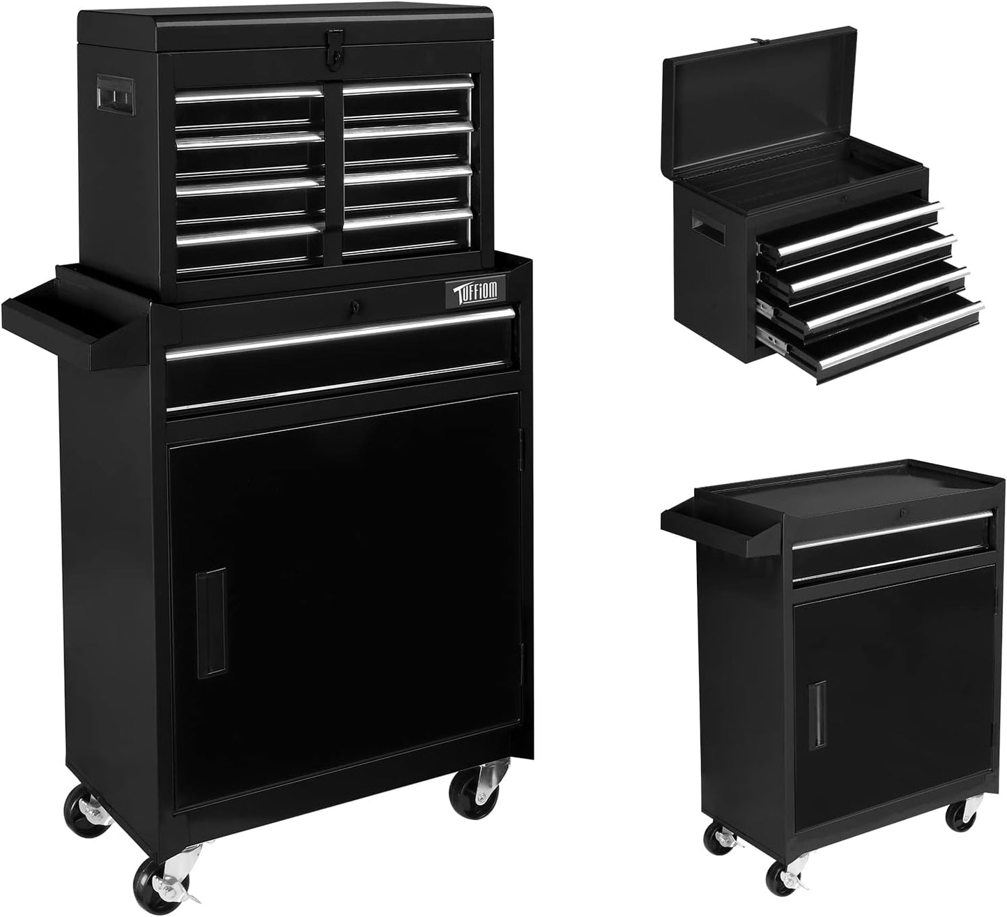 TUFFIOM 5-Drawer Rolling Tool Chest for Garage & Workshop Use