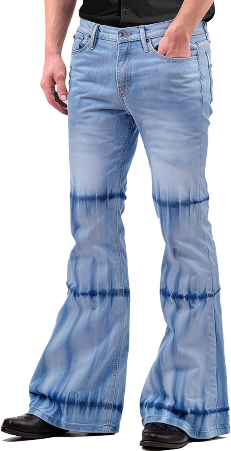 Men's Vintage Bell Bottom Jeans for Stylish 60s 70s Outfits