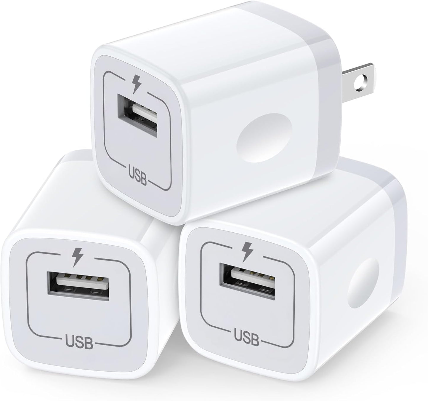 Fast Charge 3-Pack Phone Wall Chargers - HopePow