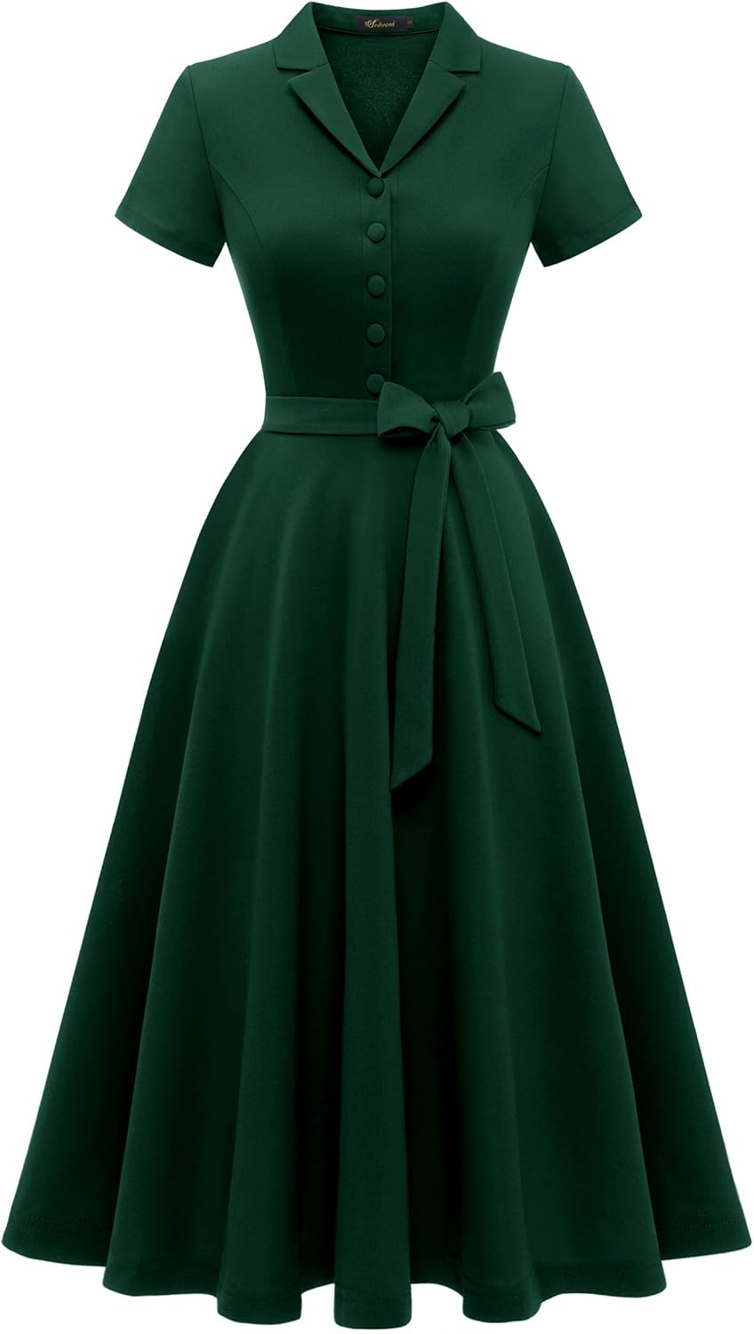 Wedtrend Women's Vintage Tea Dress for Cocktail and Casual Events