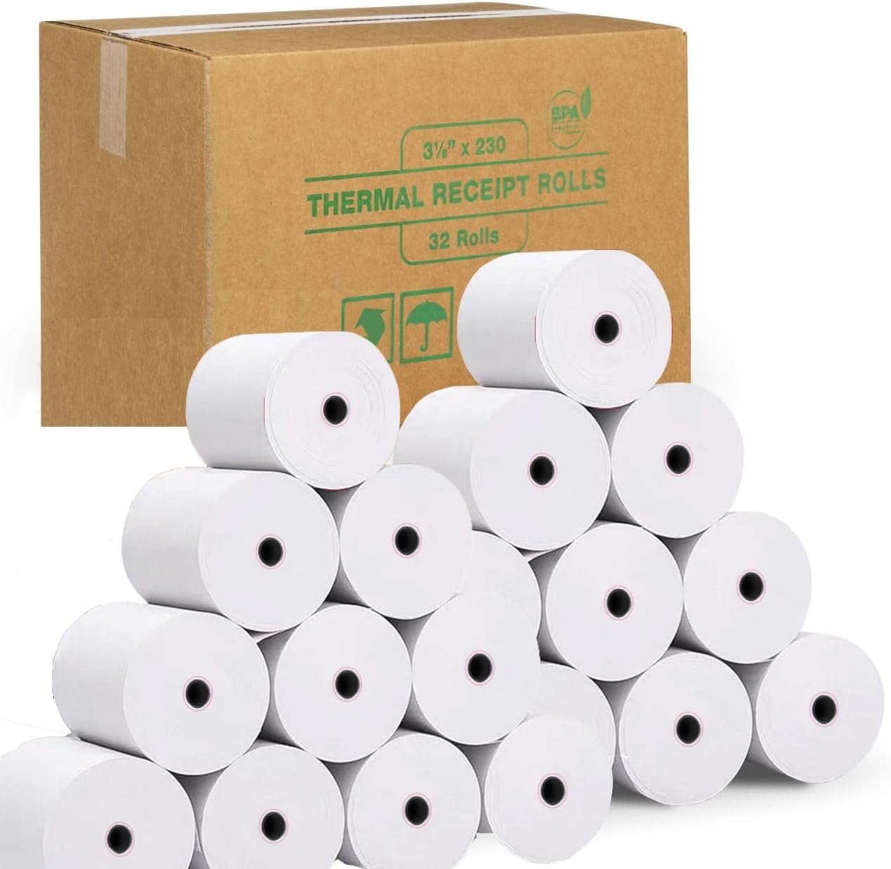 32 Rolls FHS Thermal Receipt Paper - POS System Compatible!