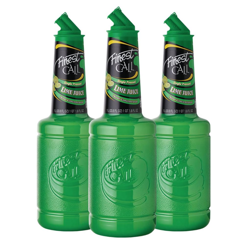 Finest Call Premium Single Pressed Lime Juice Mix - 3 Pack