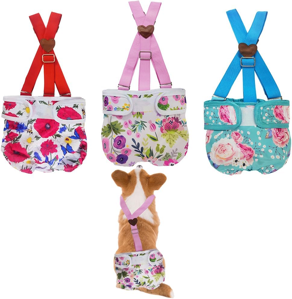 Super Absorbent Washable Dog Diaper Trio