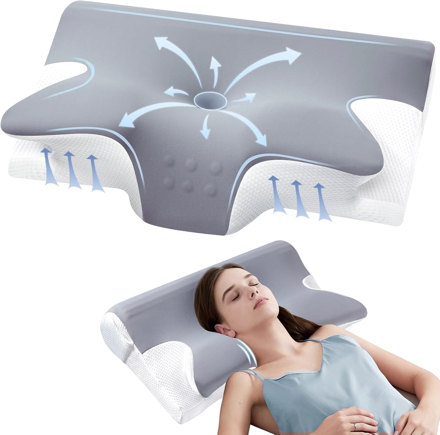 Effective Pain Relief Cervical Neck Pillow for Sleeping Comfort