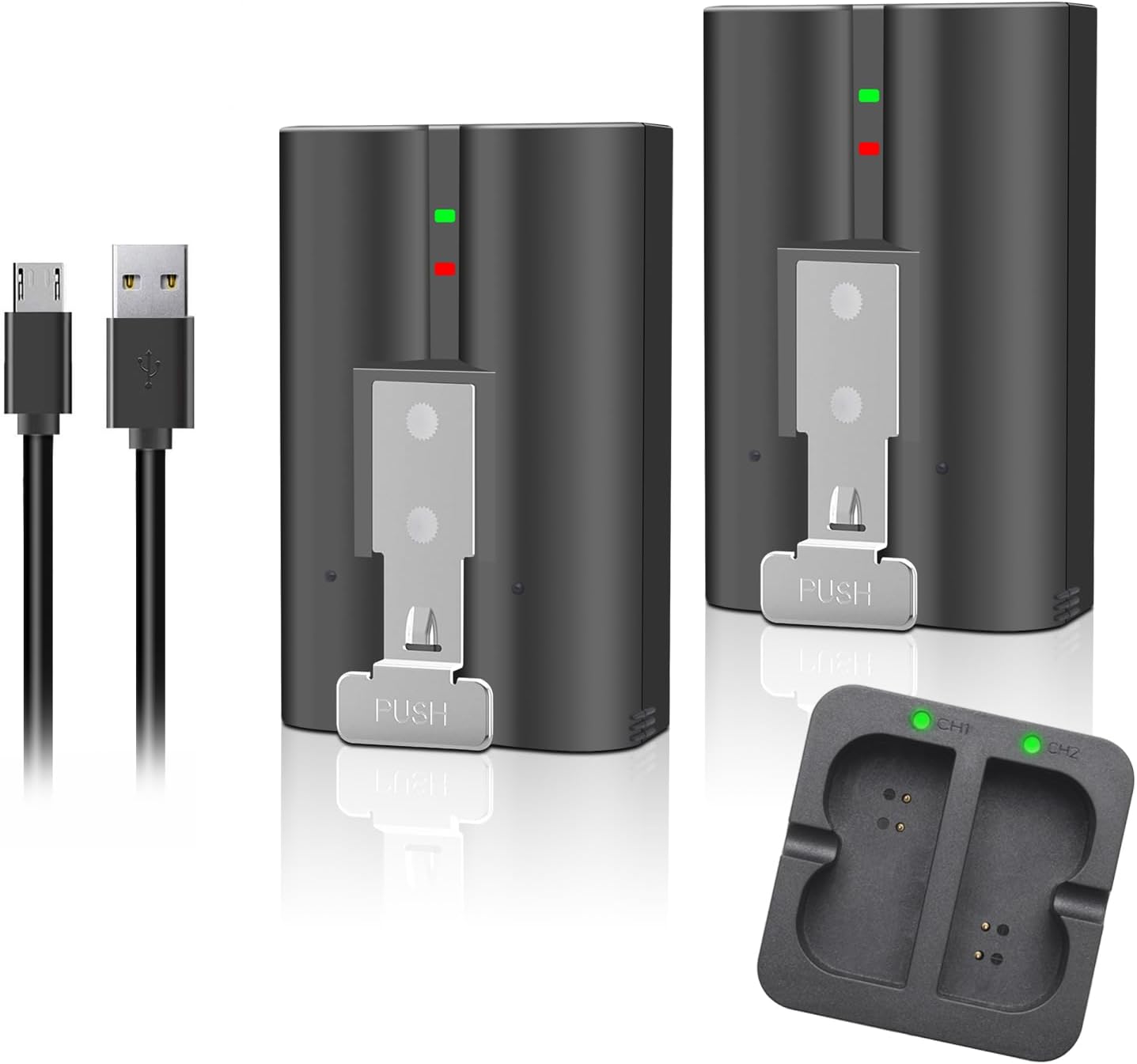 Ultimate Power Solution for Ring Cameras! 2 Rechargeable V4 Batteries + USB Charger