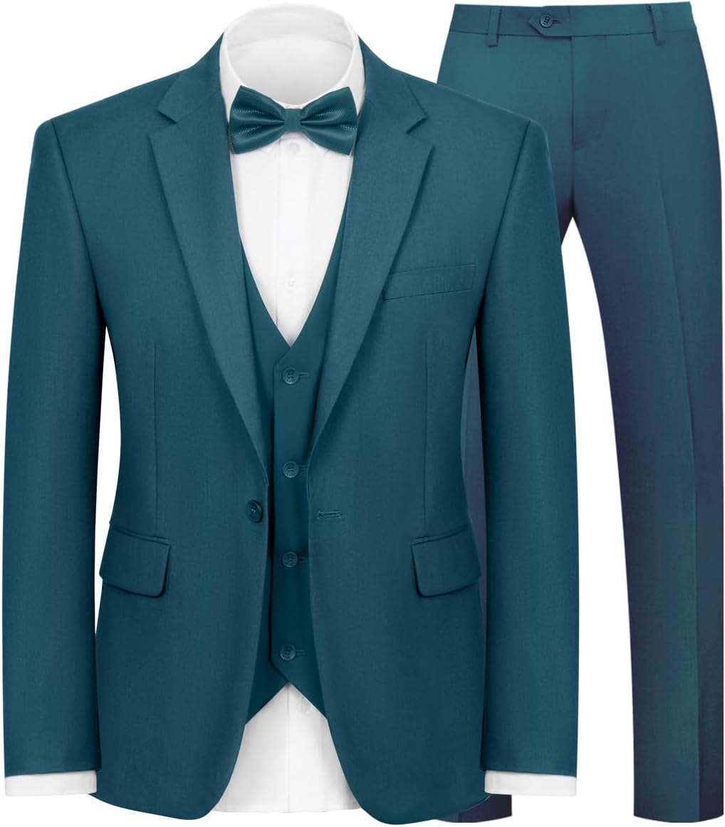 Men's 3-Piece Slim Fit Suit Set for Weddings and Parties