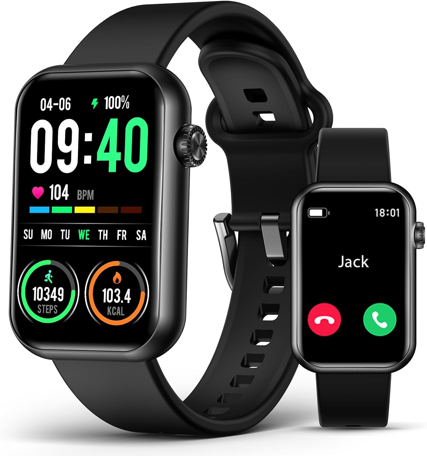 Smart Watch Fitness Tracker with Bluetooth Calls and Health Monitor