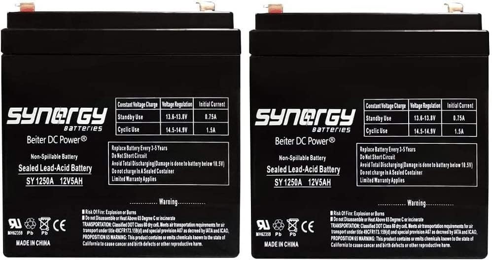 High Performance 12V 5AH Battery 2-Pack for Electric Scooters