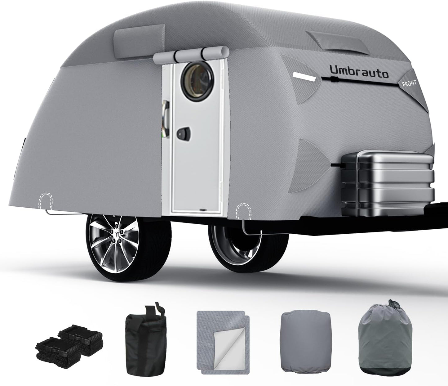 Umbrauto Teardrop Travel Trailer Cover for 12ft-15ft Trailers