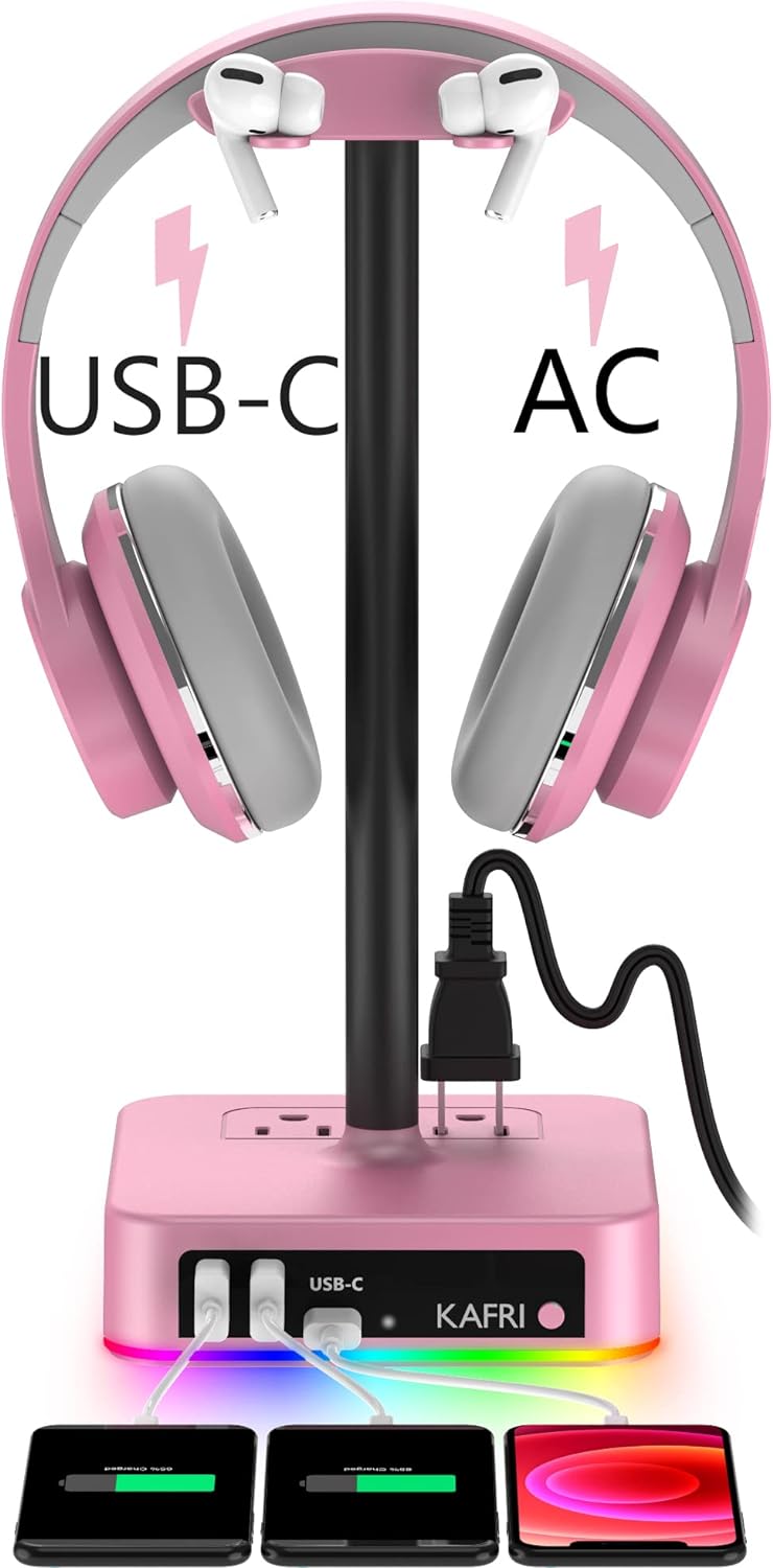 Gamer's Dream: KAFRI RGB Headphone Stand with USB Charger