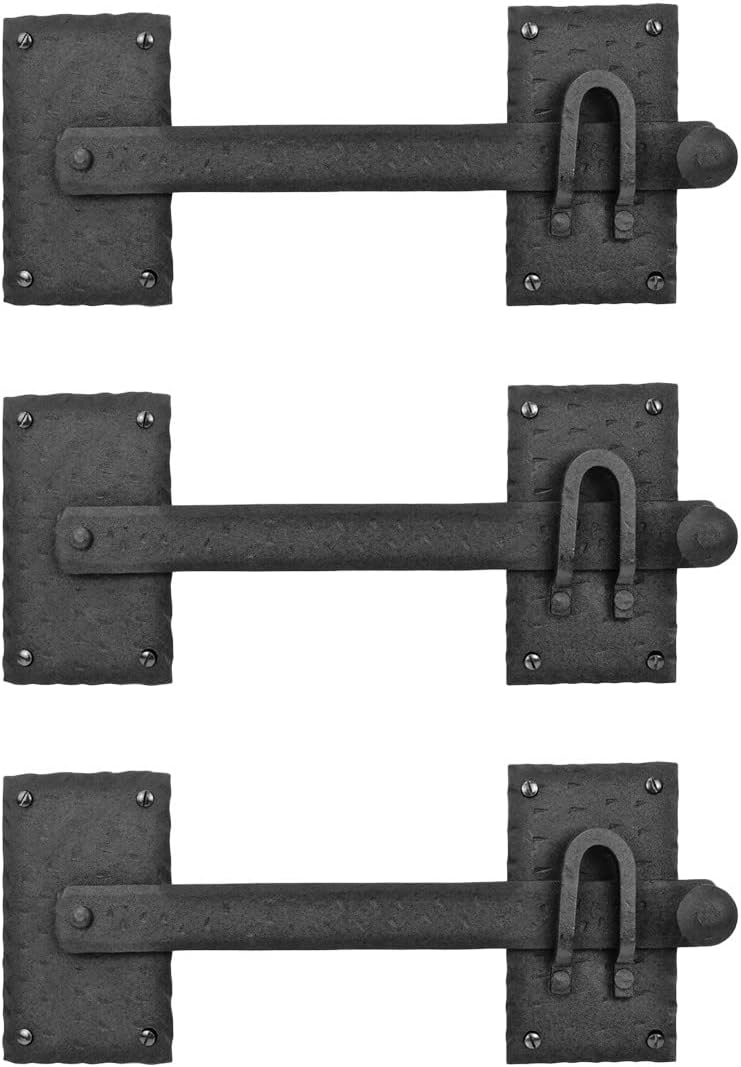 Renovators Supply Black Iron Gate Flip Latch for Barn Doors