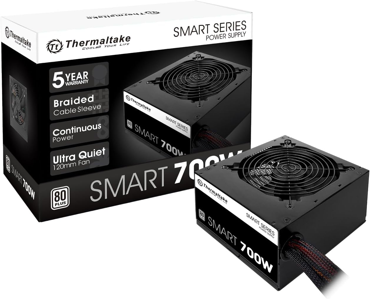 Thermaltake Smart 700W Power Supply with Ultra Quiet Fan