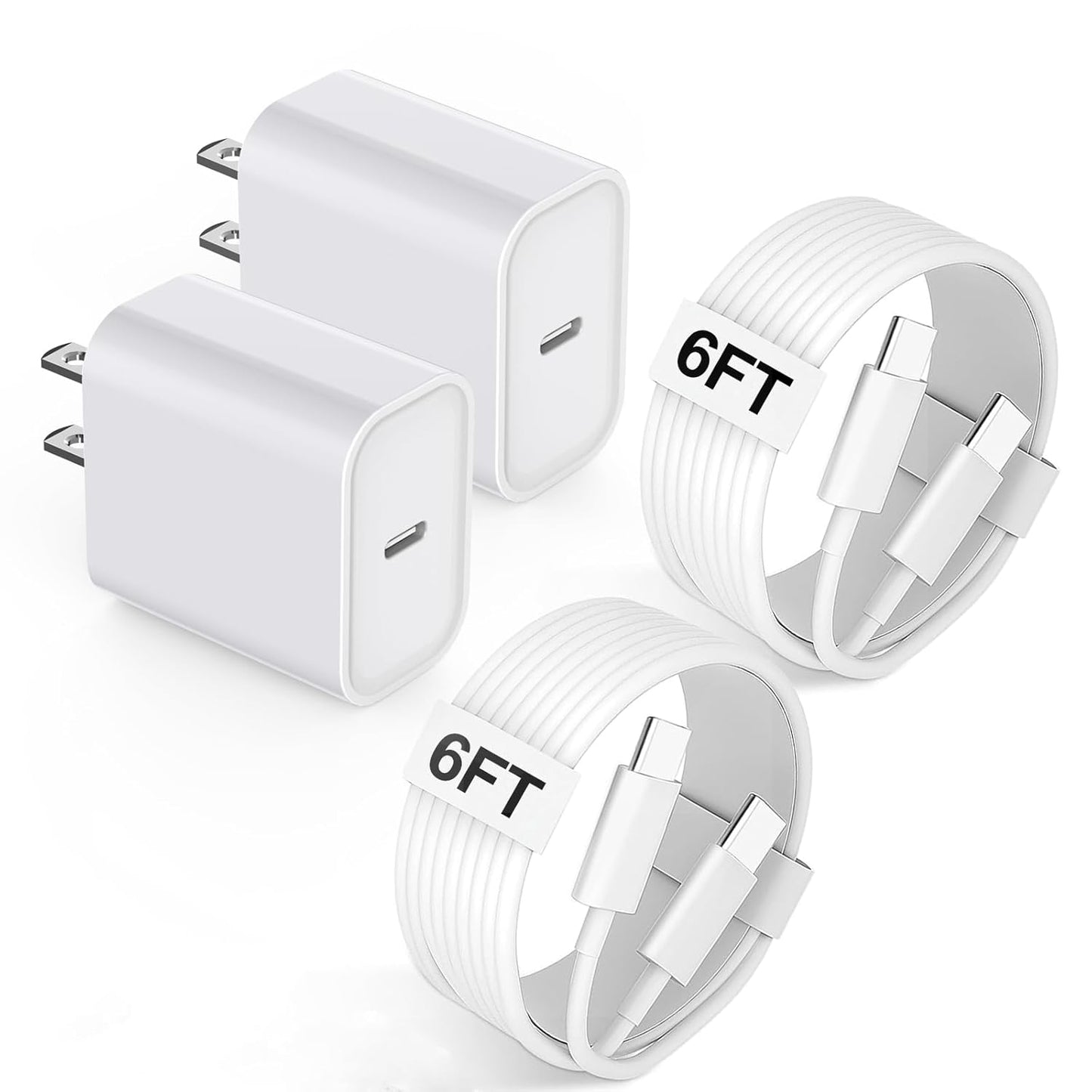 USB C Fast Charger for iPhone 15 with 6FT Charging Cable
