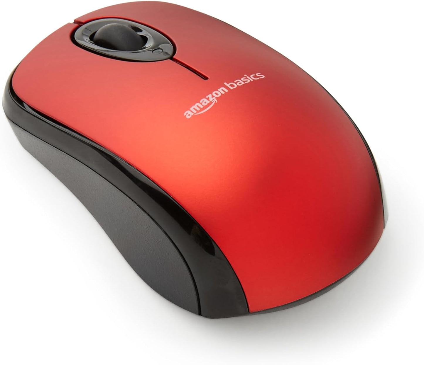 Red Wireless Mouse with USB Nano Receiver