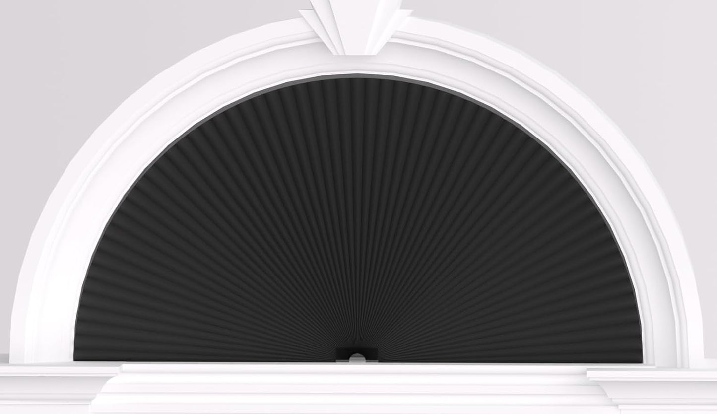 Arch Window Shades Half Circle Blackout Cellular Shades Easy Install