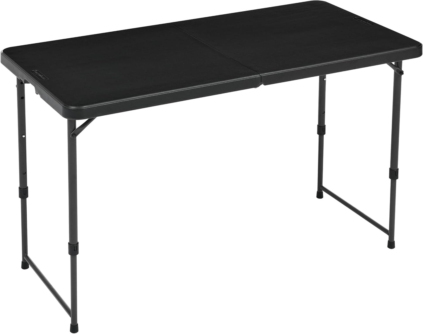 4 Foot Rectangular Folding Dining Table with Adjustable Height