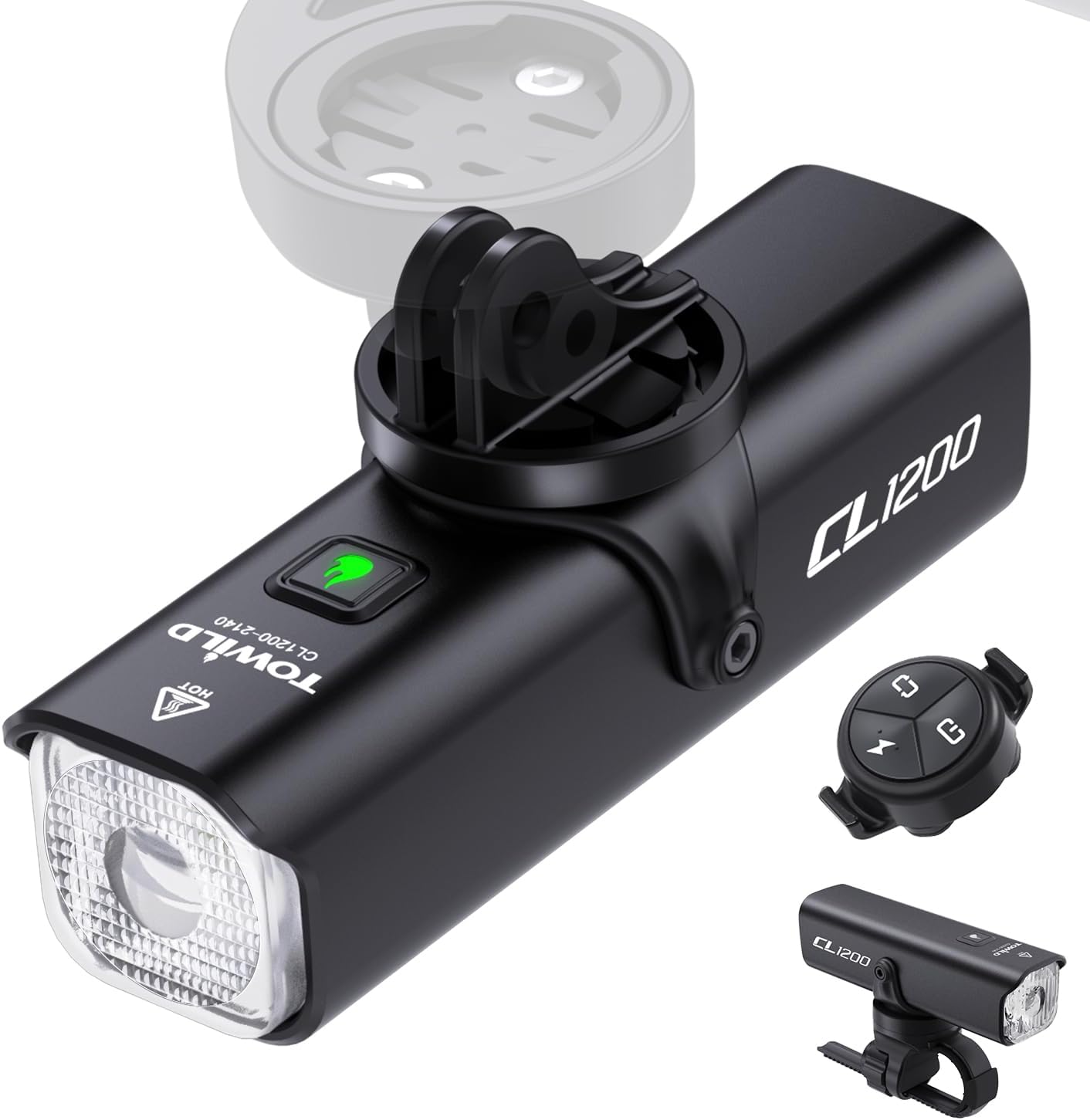 TOWILD CL1200 Bike Lights for Night Riding - 1200 Lumen Power