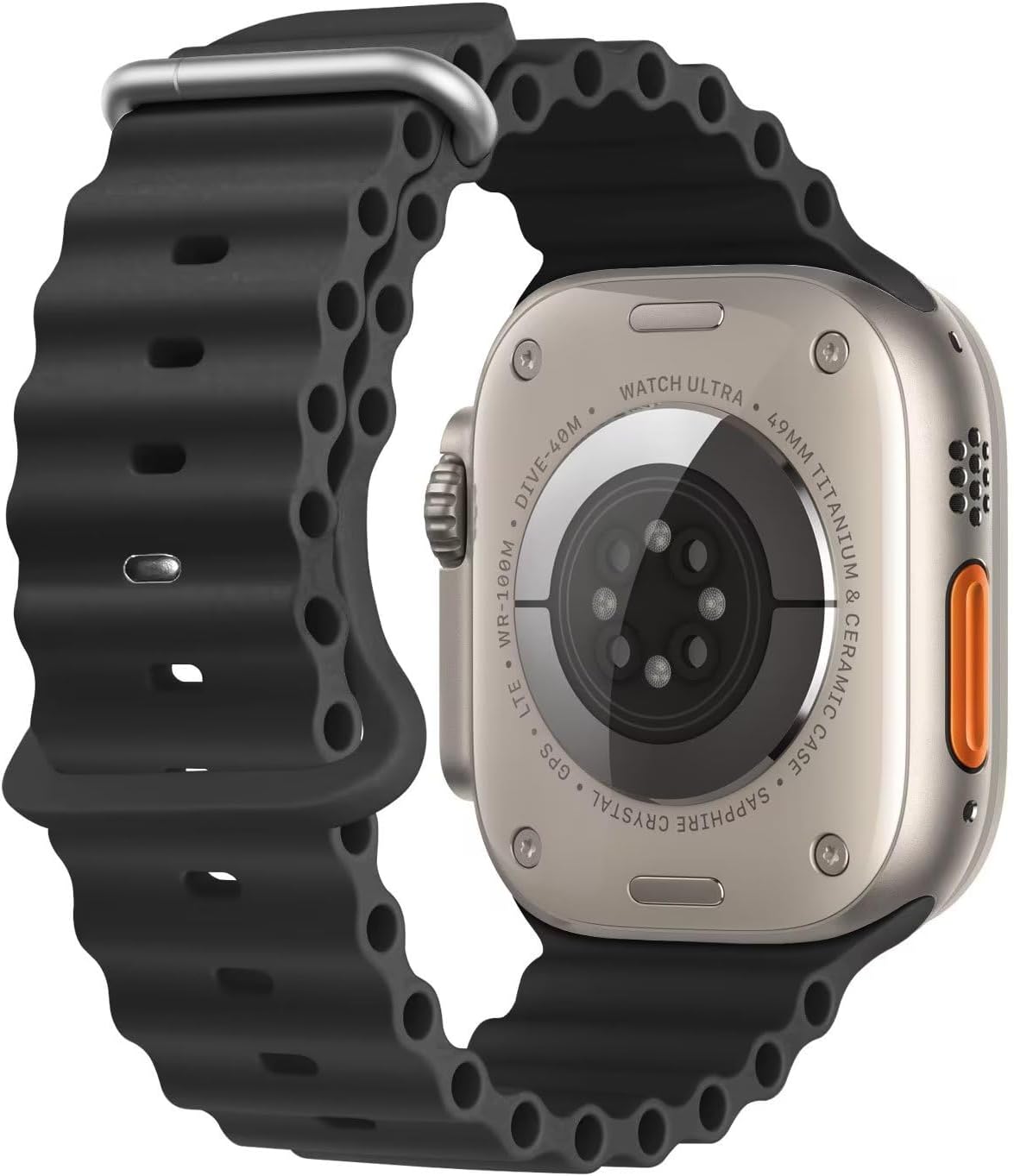 Ultra 2 Silicone Band for Apple Watch - Sporty Black
