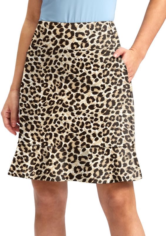 Viodia 20 Inch Knee Length Skorts for Women with Pockets