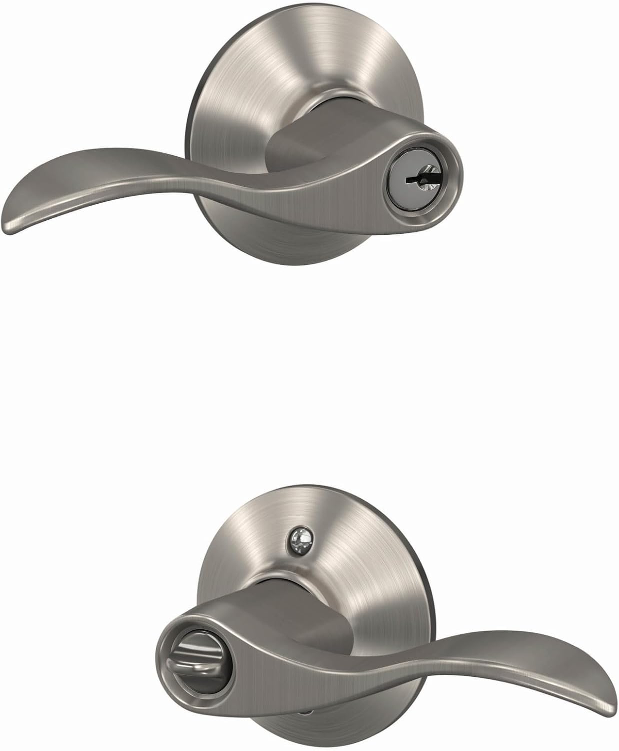 Schlage F51A ACC 619 Accent Door Lever for Keyed Entry Security