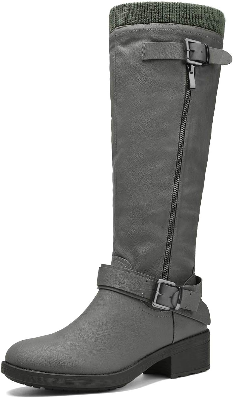 DREAM PAIRS Women's Knee High Boots for Wide Calf Comfort