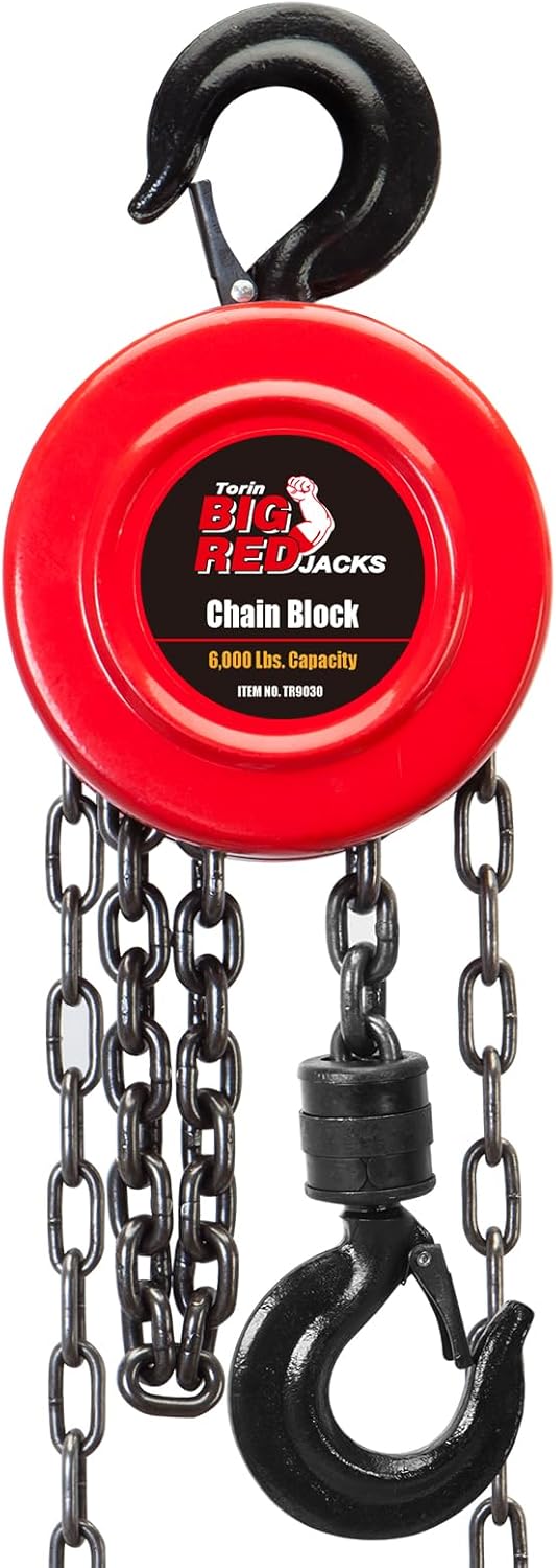 BIG RED TR9030 Manual Hand Lift Chain Block Hoist with Hooks