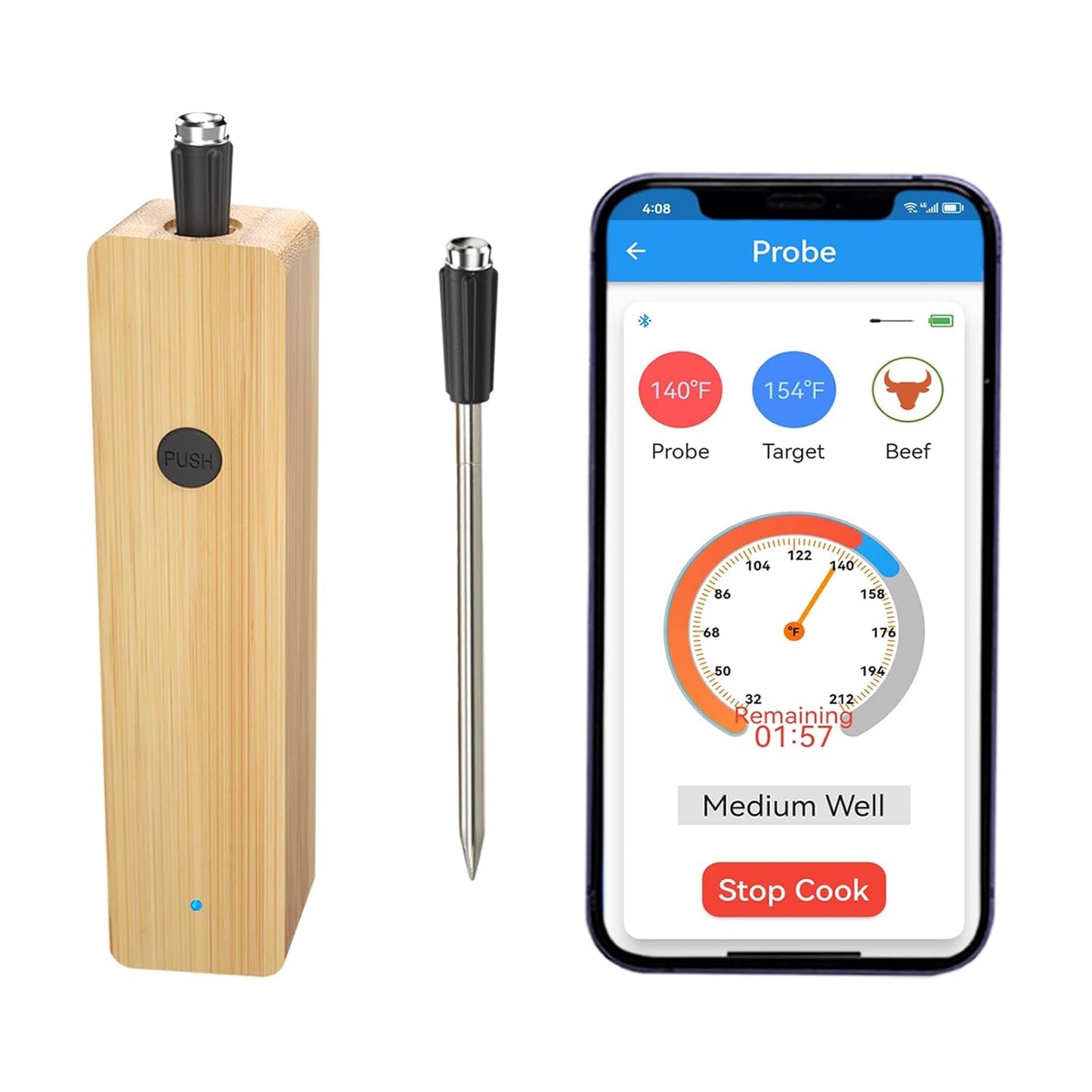 Wireless Smart Meat Thermometer - Perfect Grilling Companion