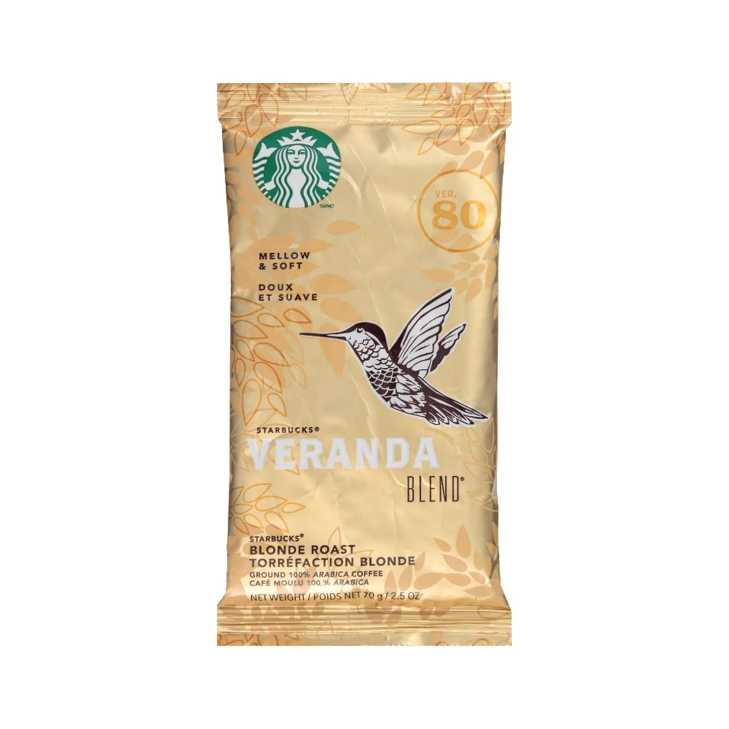 Starbucks Blonde Roast Ground Coffee - 2.5oz x 18 Pack