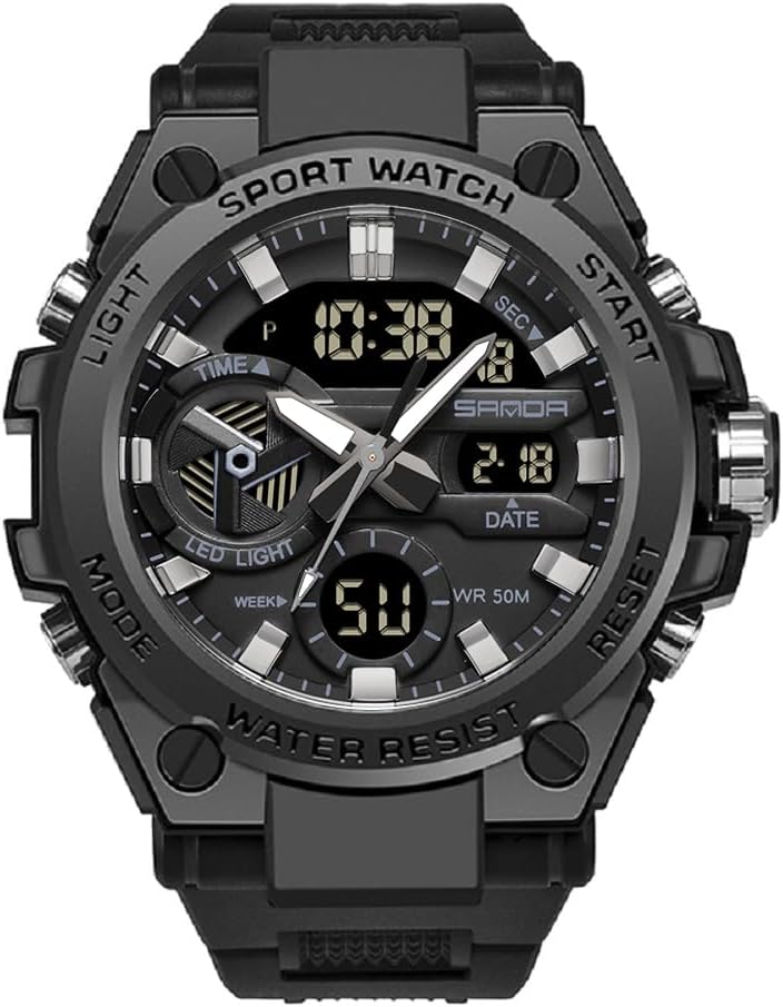 KXAITO Tactical Waterproof Watch - Date Alarm Stopwatch