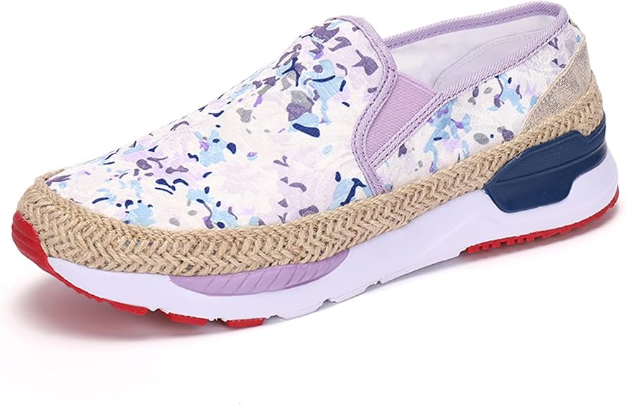 Floral Embroidered Slip-On Sneakers for Women in Casual Style