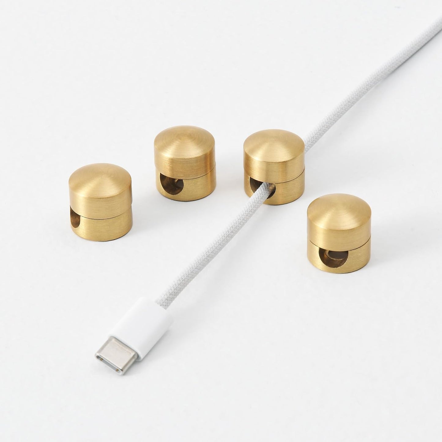 Premium Brass Cable Clips Set - Sleek & Durable Cord Organizer