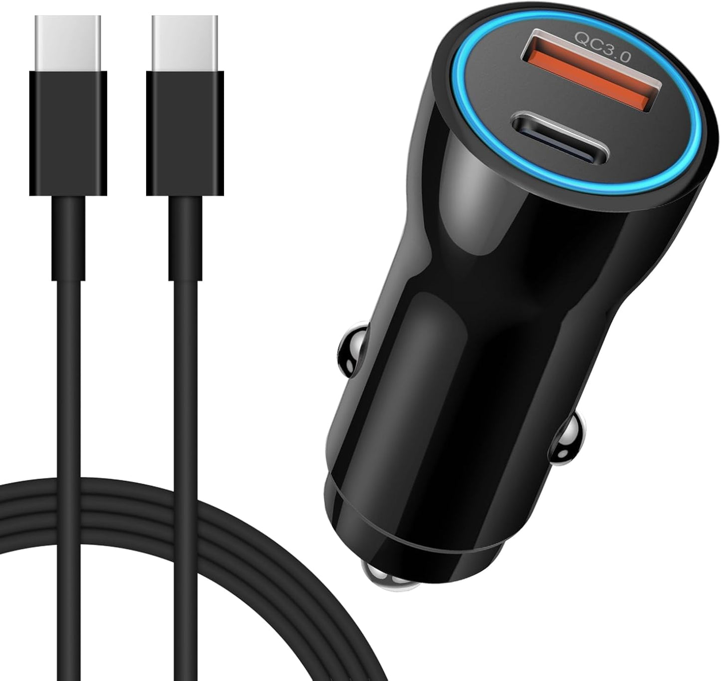 Ultra-Fast 43W iPhone Car Charger Kit