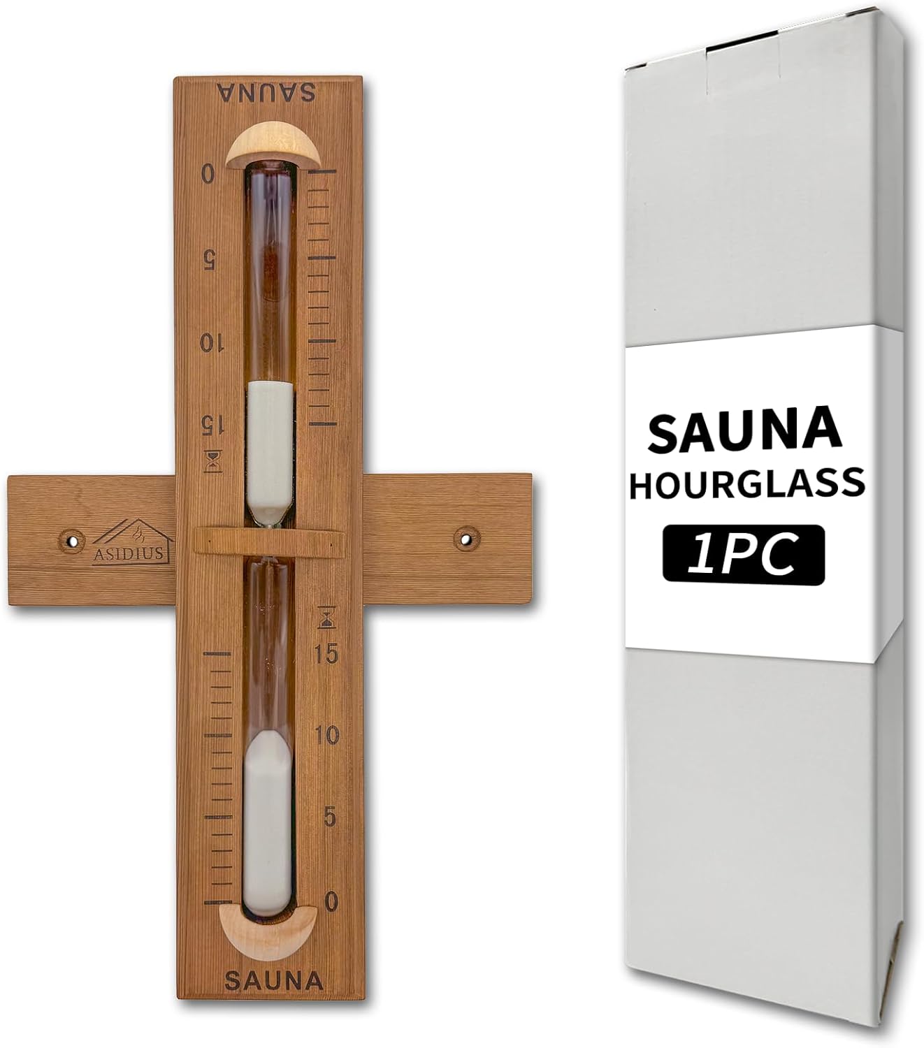 Red Cedar Wood Sauna Timer Sand for Traditional Wooden Saunas