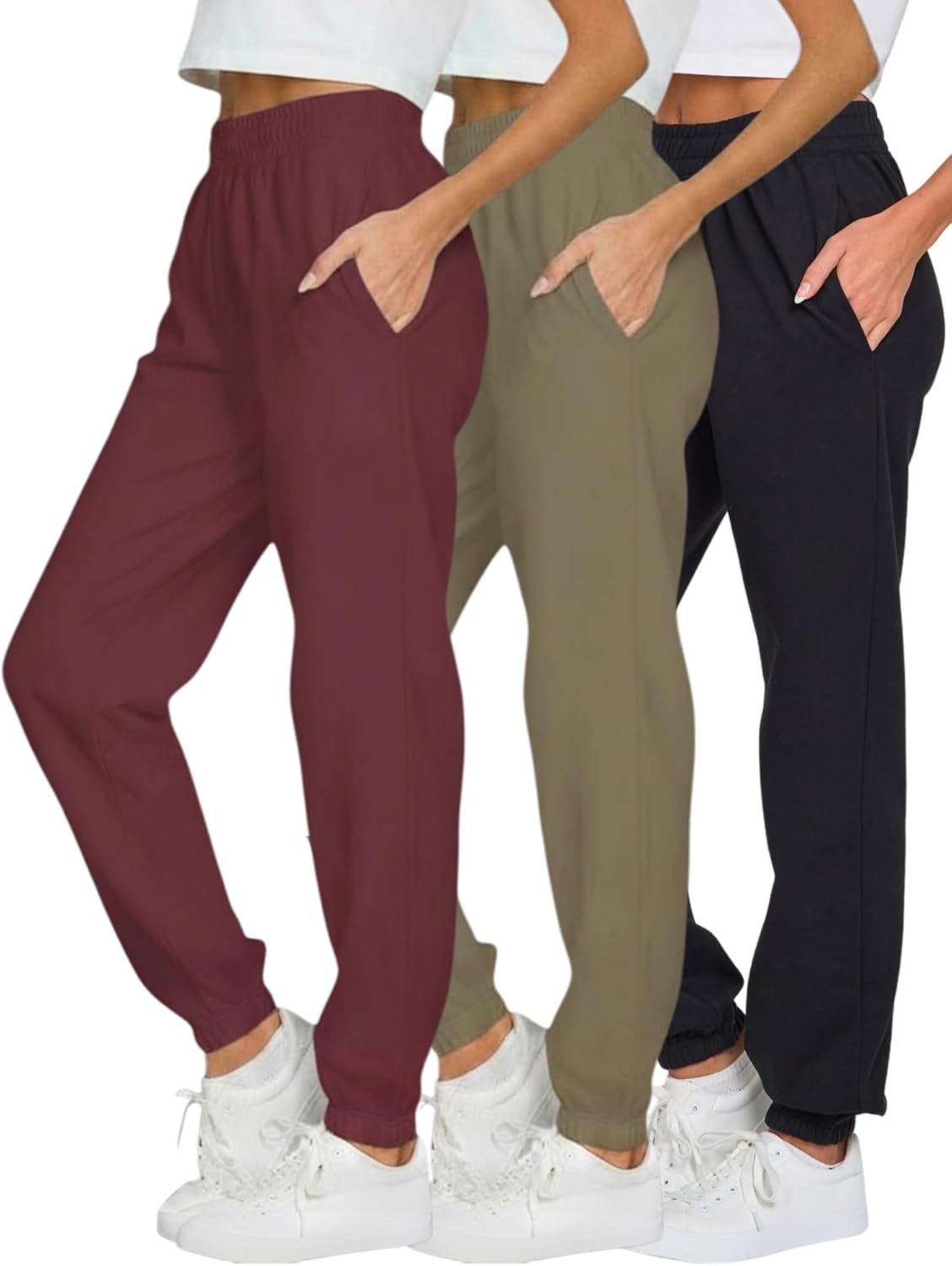 Ultra Performance Womens Sweatpants 3 Pack for Gym & Lounge