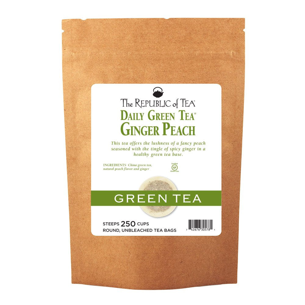 Ginger Peach Flavored Green Tea by The Republic of Tea - 250 Bags
