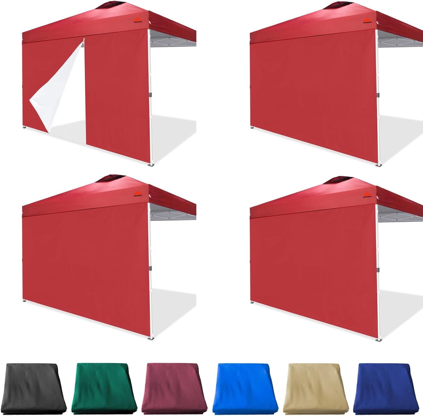SideWalls for 10x10 Pop up Canopy Frame - Red SunWall Set