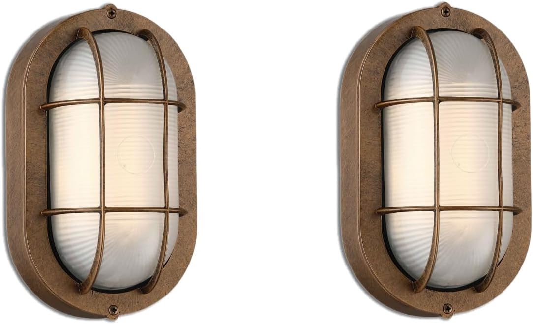 WISBEAM 2 Pack LED Bulkhead Light for Outdoor Use, Dimmable
