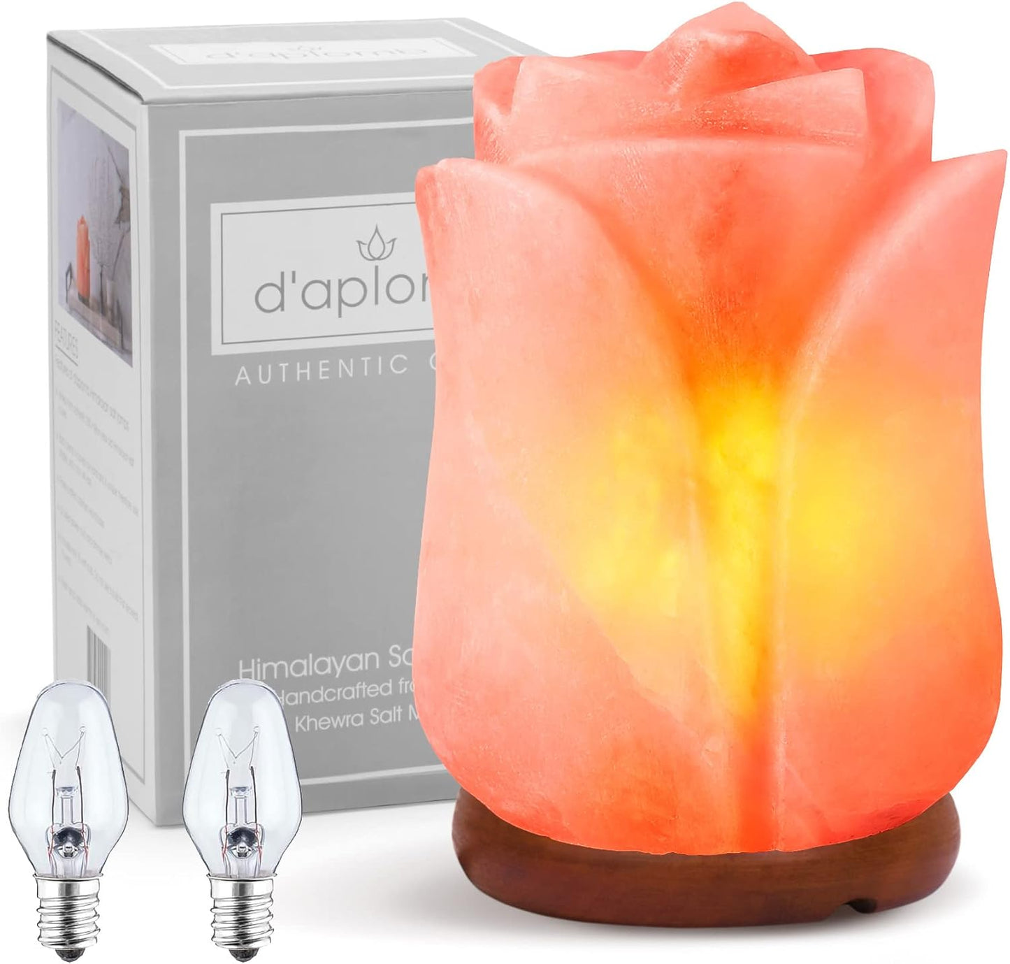 Authentic Himalayan Salt Lamp with Dimmer Cord for Home Decor