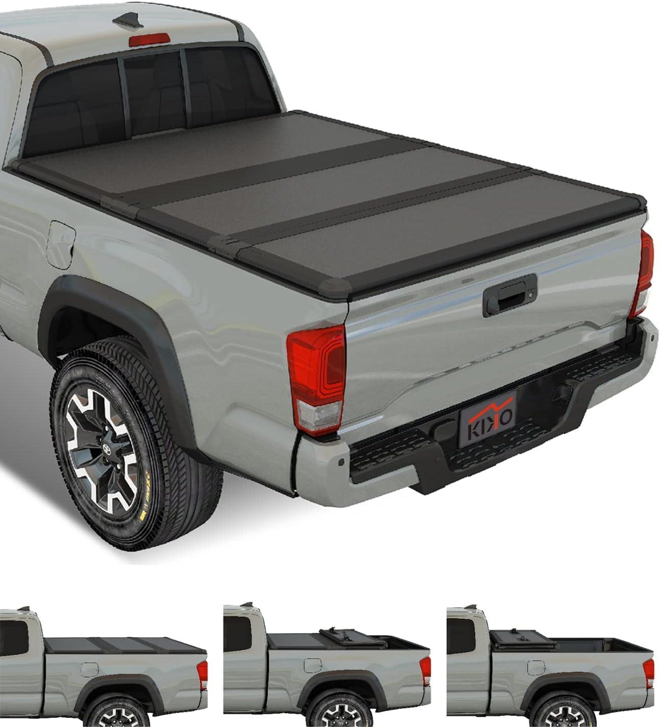 Kikito Professional FRP Hard Tri-Fold Tonneau Cover for Tacoma