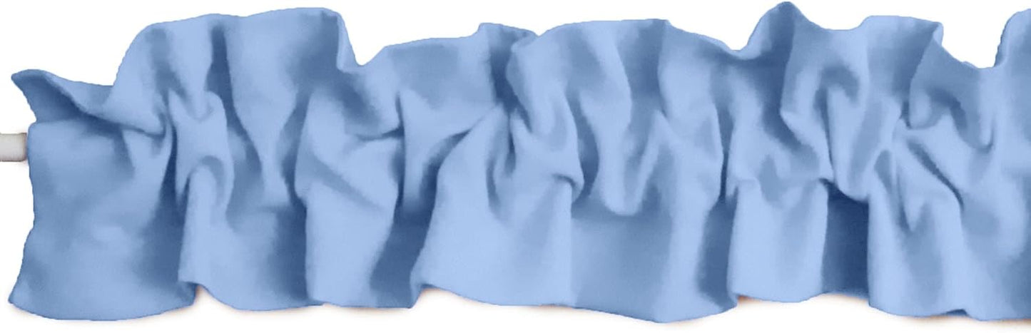 Solid Poplin Sleeve Topper Window Valance for Home Decor