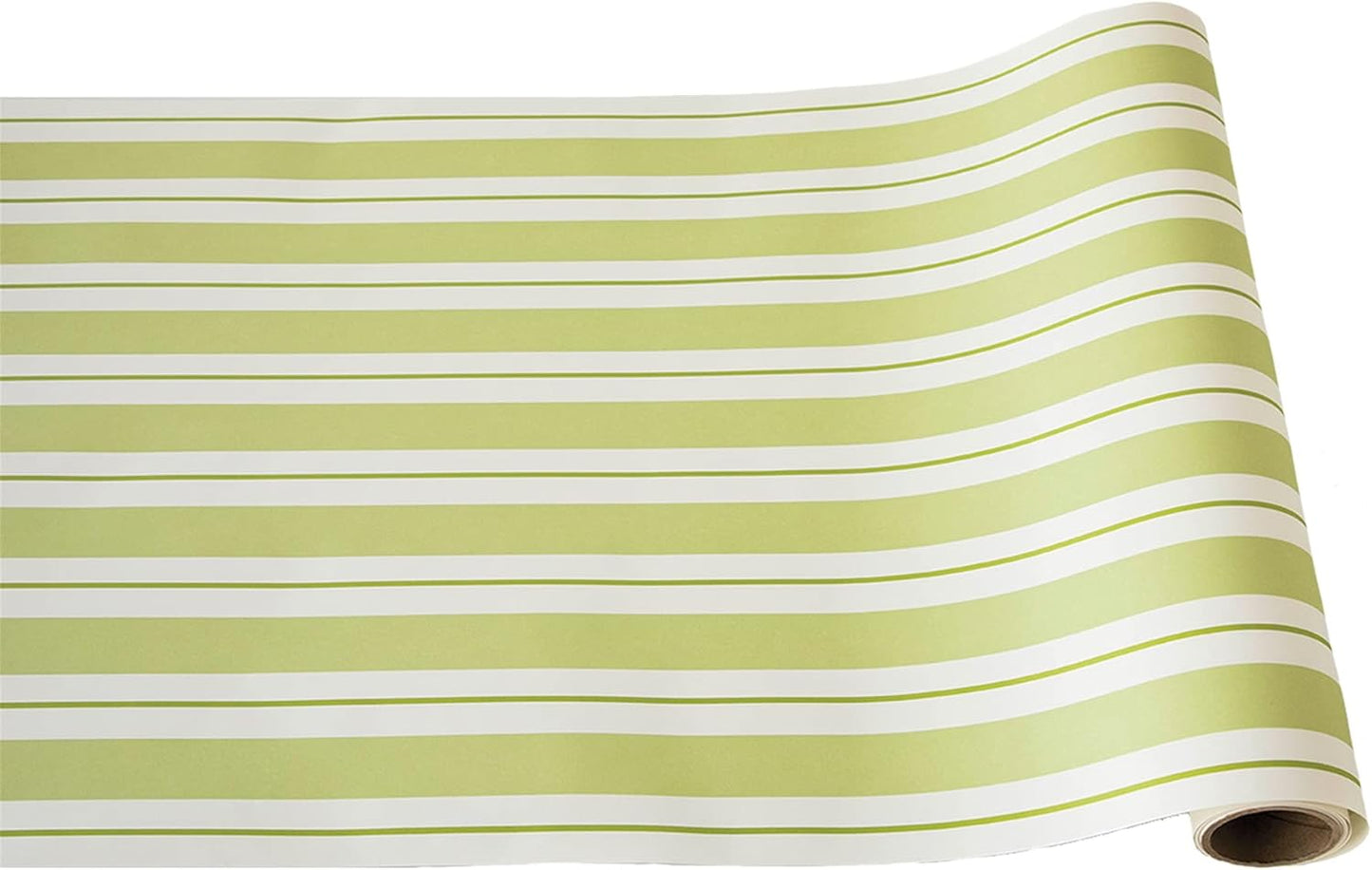 Disposable Green Striped Table Runner for Parties and Weddings