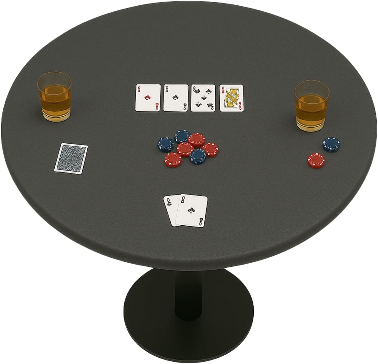 Felt Card Game Table Cover for 36 to 48 Inch Round Tables