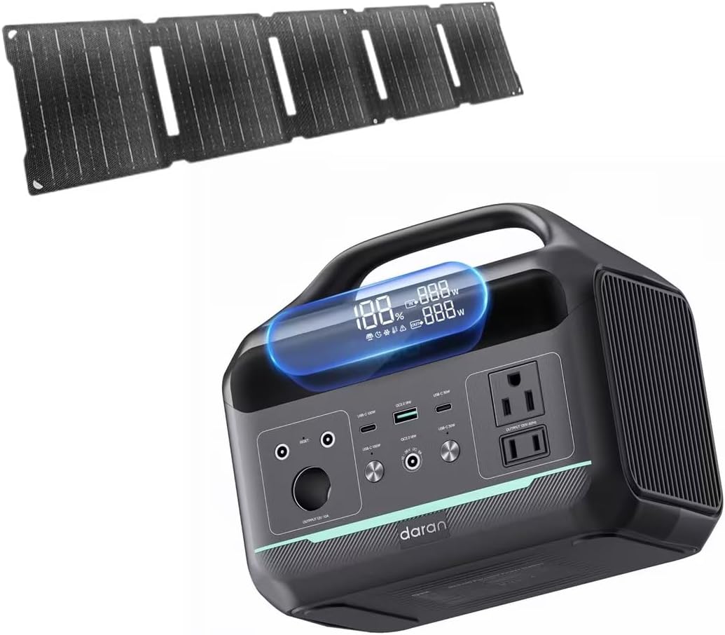 DaranEner Portable Power Station: 204Wh LiFePO4 Battery for Ultimate Outdoor Power