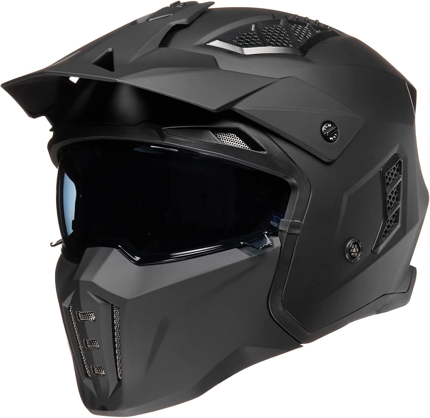 ILM Open Face Motorcycle Helmet for Men and Women, Vintage Style