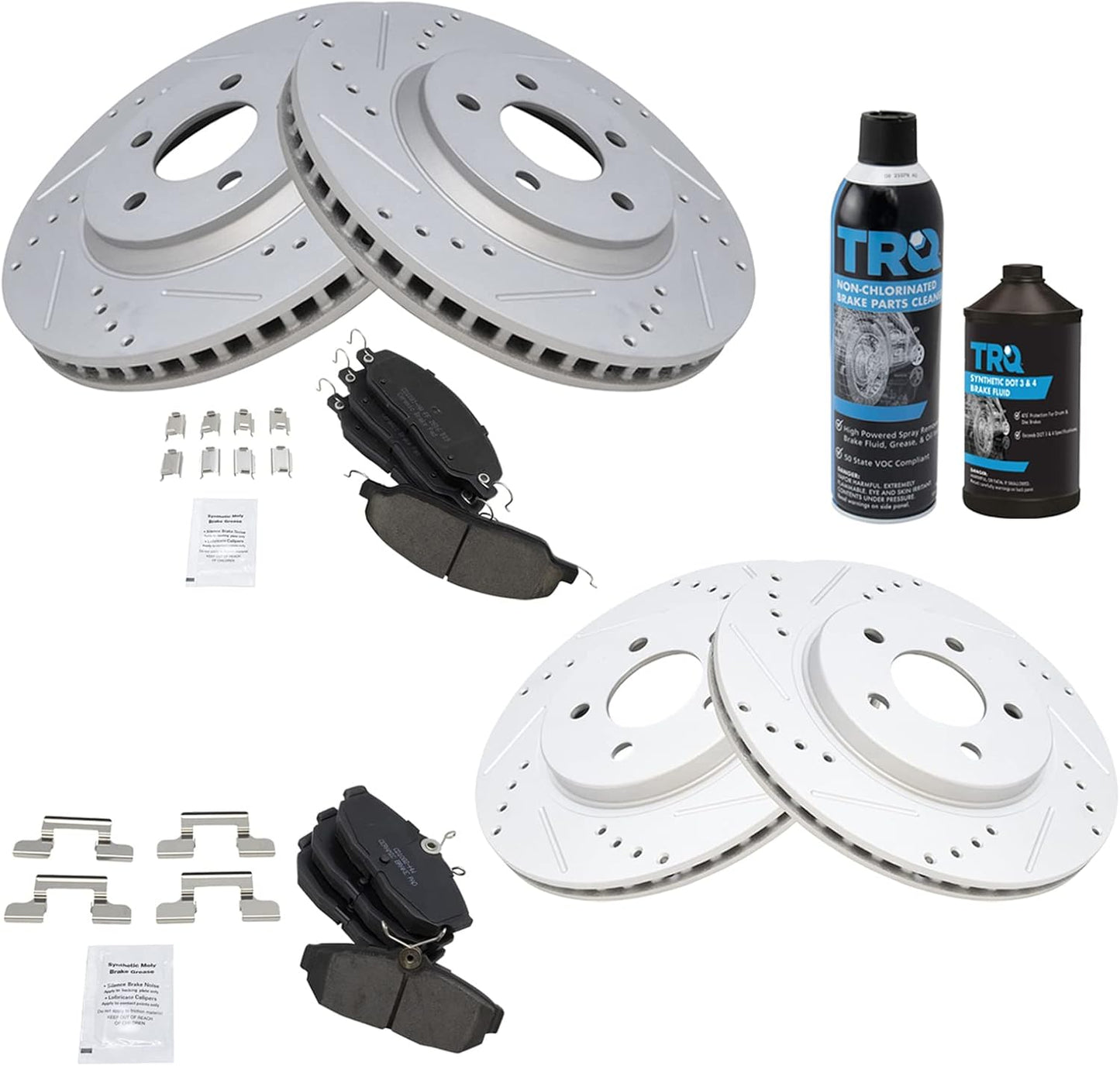 TRQ Performance Brake Pad & Rotor Kit for 2005-2014 Ford Mustang