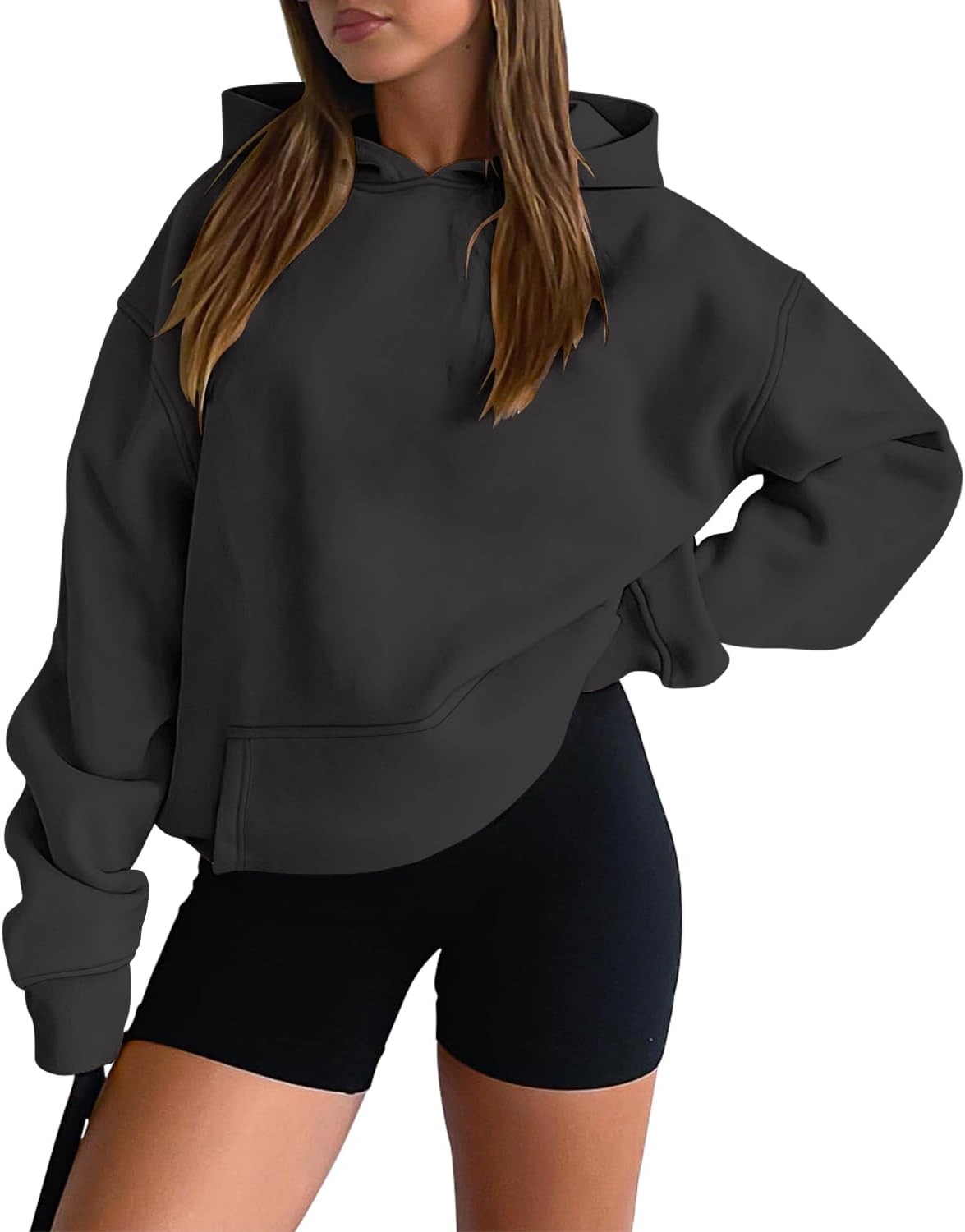 onlypuff Women Hoodies Casual Pullover Long Sleeve Sweatshirt