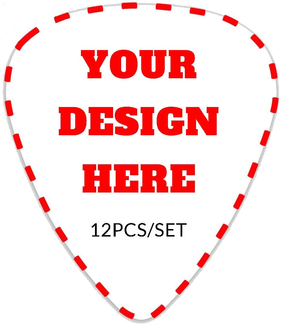Personalized Guitar Picks - Custom Text, 12-Pack