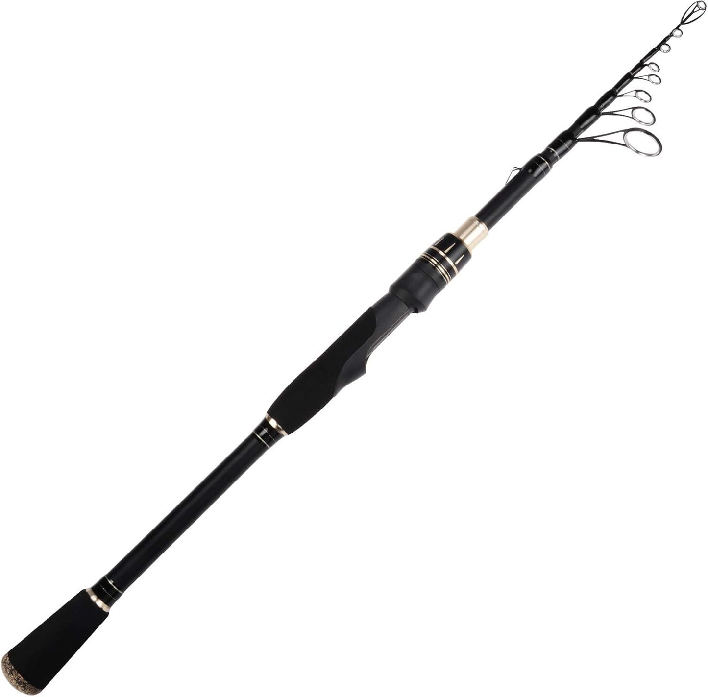 KastKing Blackhawk II Telescopic Fishing Rod - Durable Graphite with Floating Guides