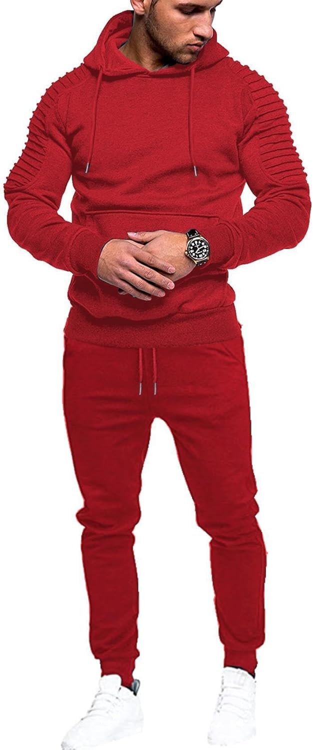 Men's Tracksuit 2 Piece Hoodie Sweatsuit Sets for Casual Wear